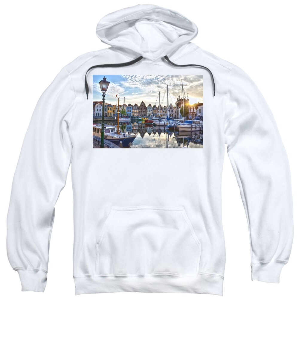 Netherlands Sweatshirt featuring the photograph Goes Harbour by Frans Blok
