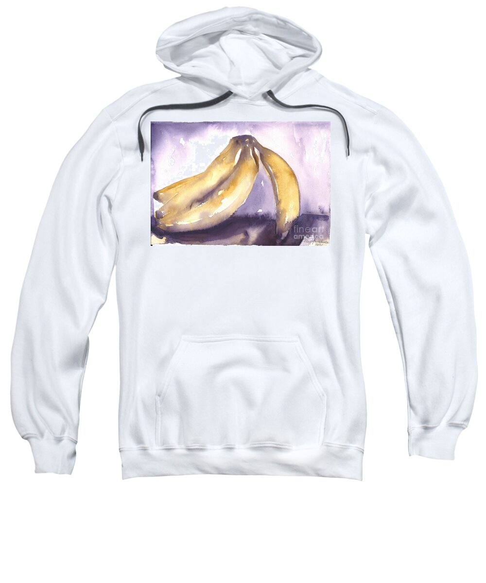 Owl Sweatshirt featuring the painting Gone Bananas 2 by Sherry Harradence