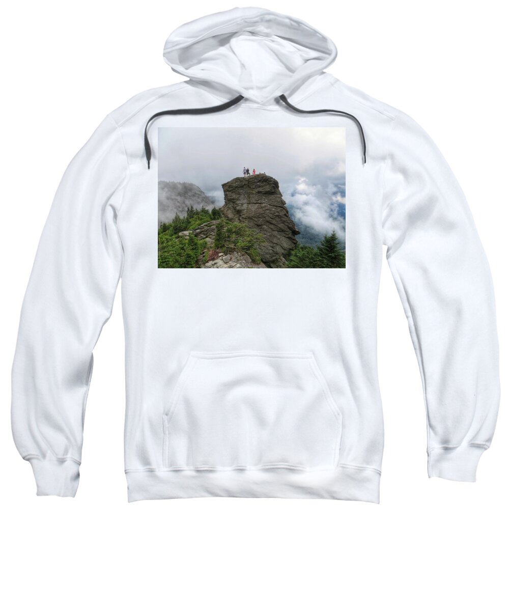 Hike Sweatshirt featuring the photograph Grandfather Mountain Hikers by Chris Berrier