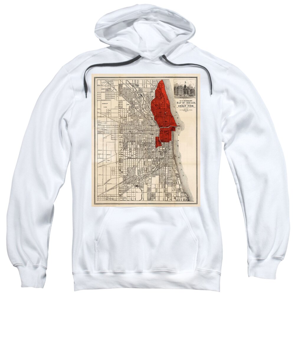 Chicago Sweatshirt featuring the photograph Great Chicago Fire by Andrew Fare