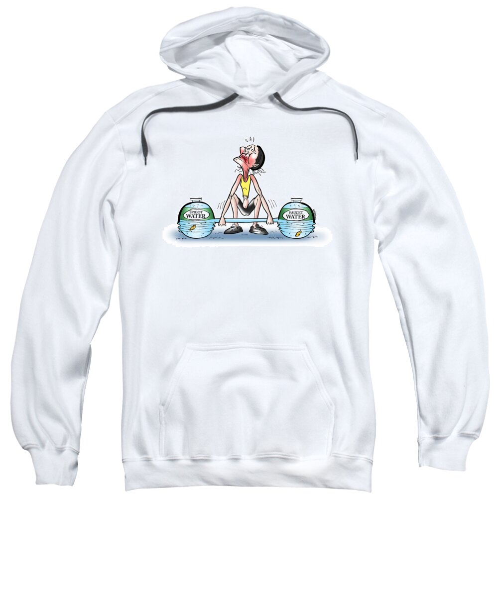 Woman Sweatshirt featuring the digital art Heavy Water by Mark Armstrong