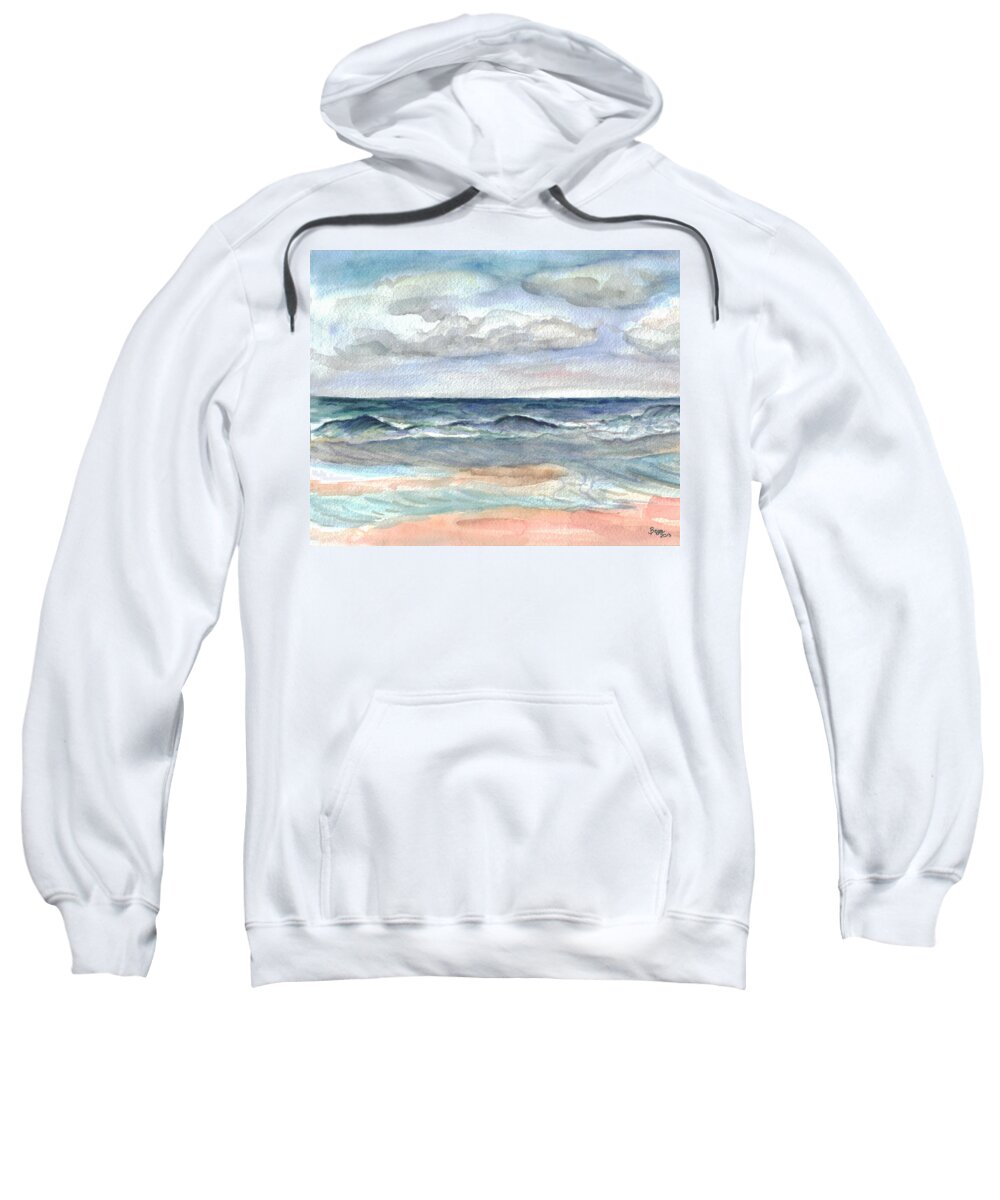 South Carolina Sweatshirt featuring the painting Hilton Head by Clara Sue Beym