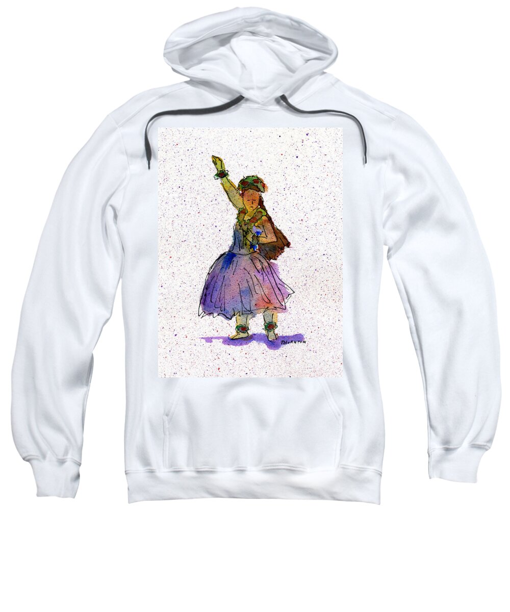 Hula Sweatshirt featuring the painting Hula Series Konani by Diane Thornton
