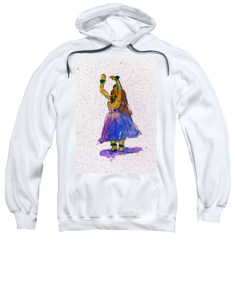 Hula Sweatshirt featuring the painting Hula Series Melika by Diane Thornton