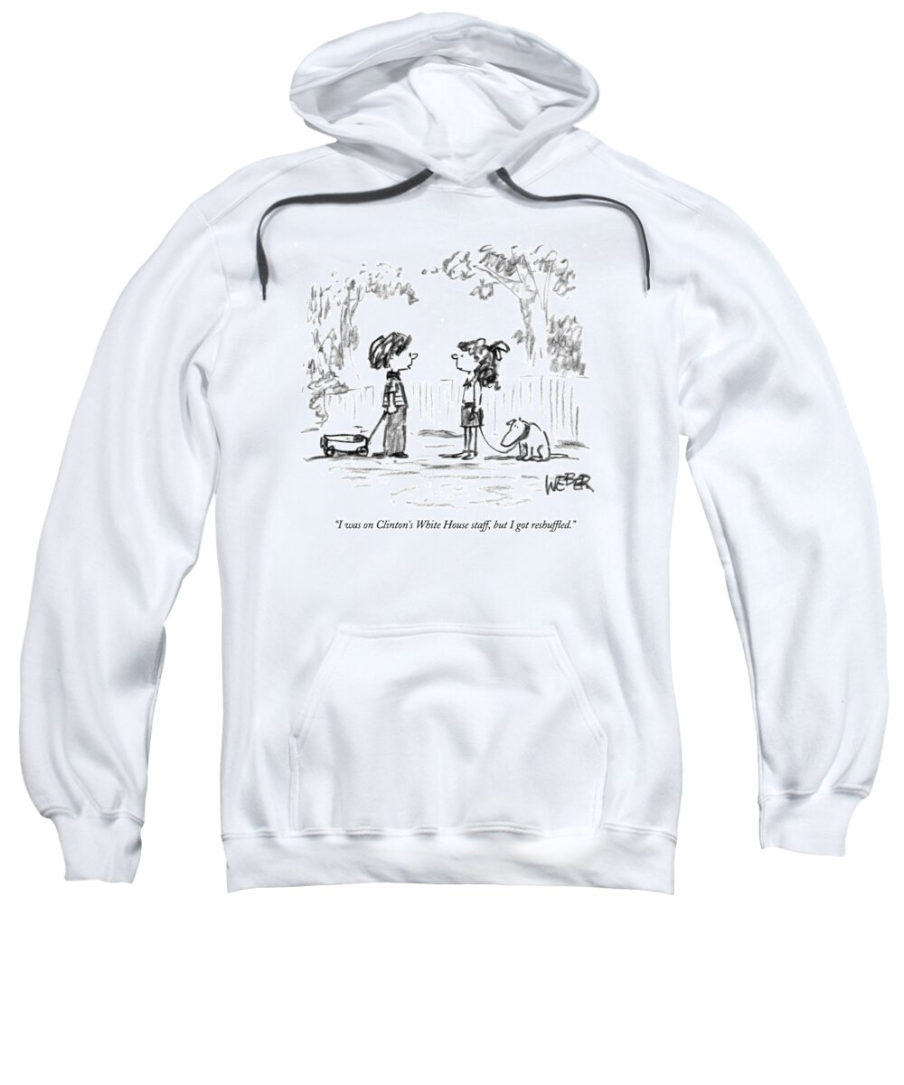 
(little Boy Talking To Little Girl)
Children Sweatshirt featuring the drawing I Was On Clinton's White House Staff by Robert Weber