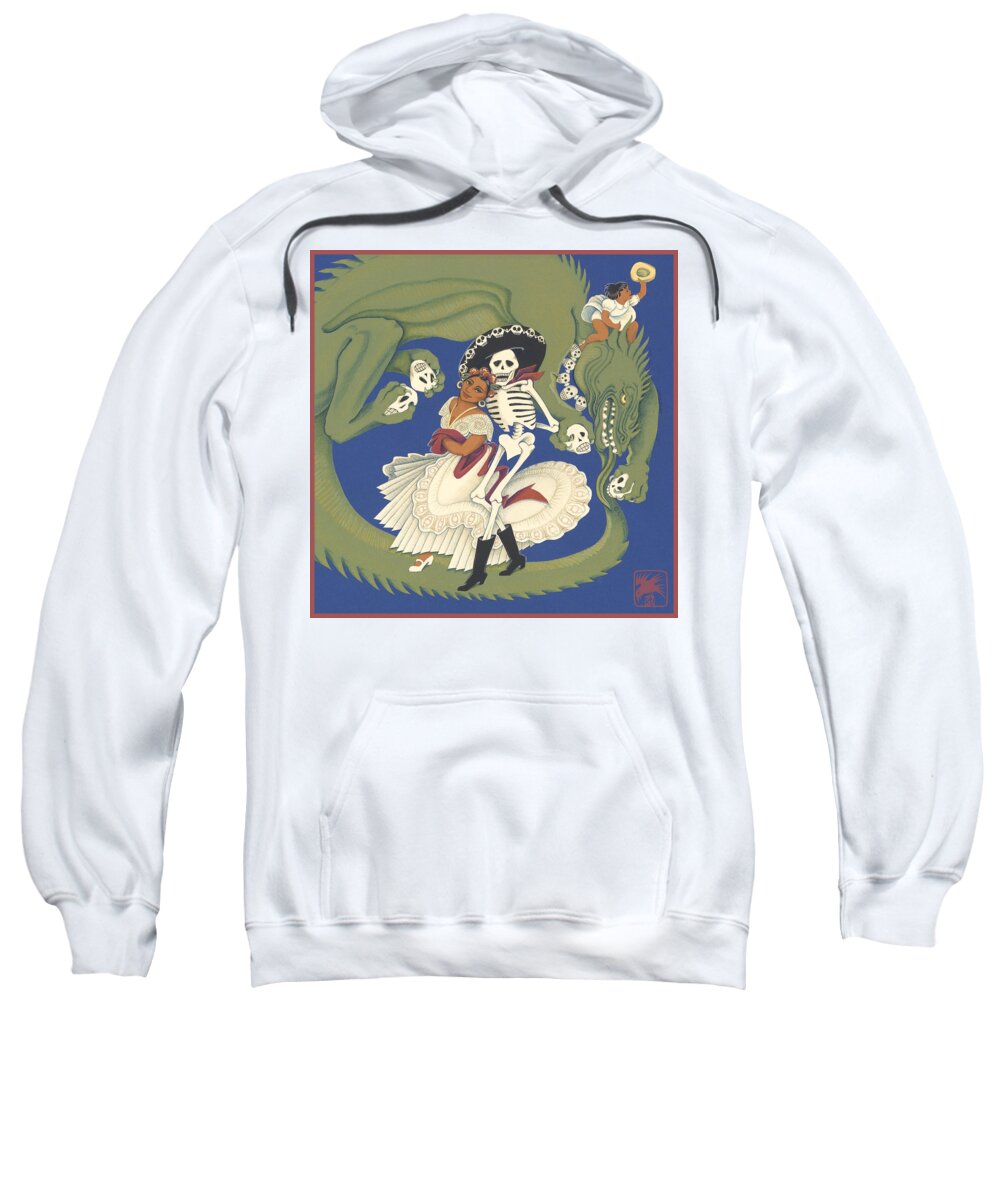 Art Scanning Sweatshirt featuring the painting Jarabe con Dragon by Ruth Hooper
