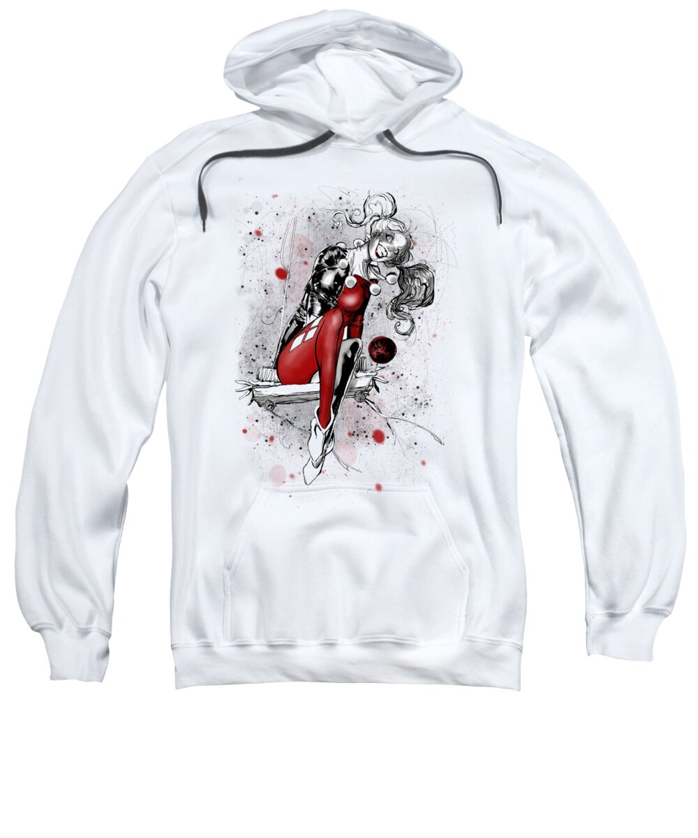  Sweatshirt featuring the digital art Jla - Harley Sketch by Brand A