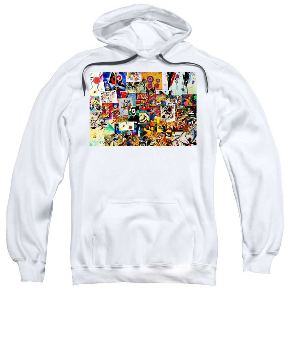 Kandinsky Sweatshirt featuring the digital art Kandisky Collage by Galeria Trompiz