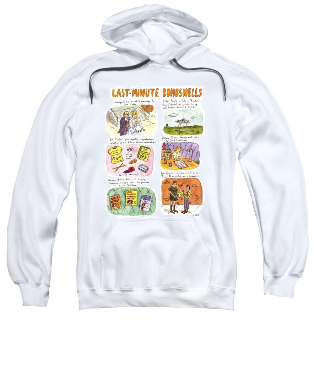 Media Sweatshirt featuring the drawing Last-minute Bombshells by Roz Chast