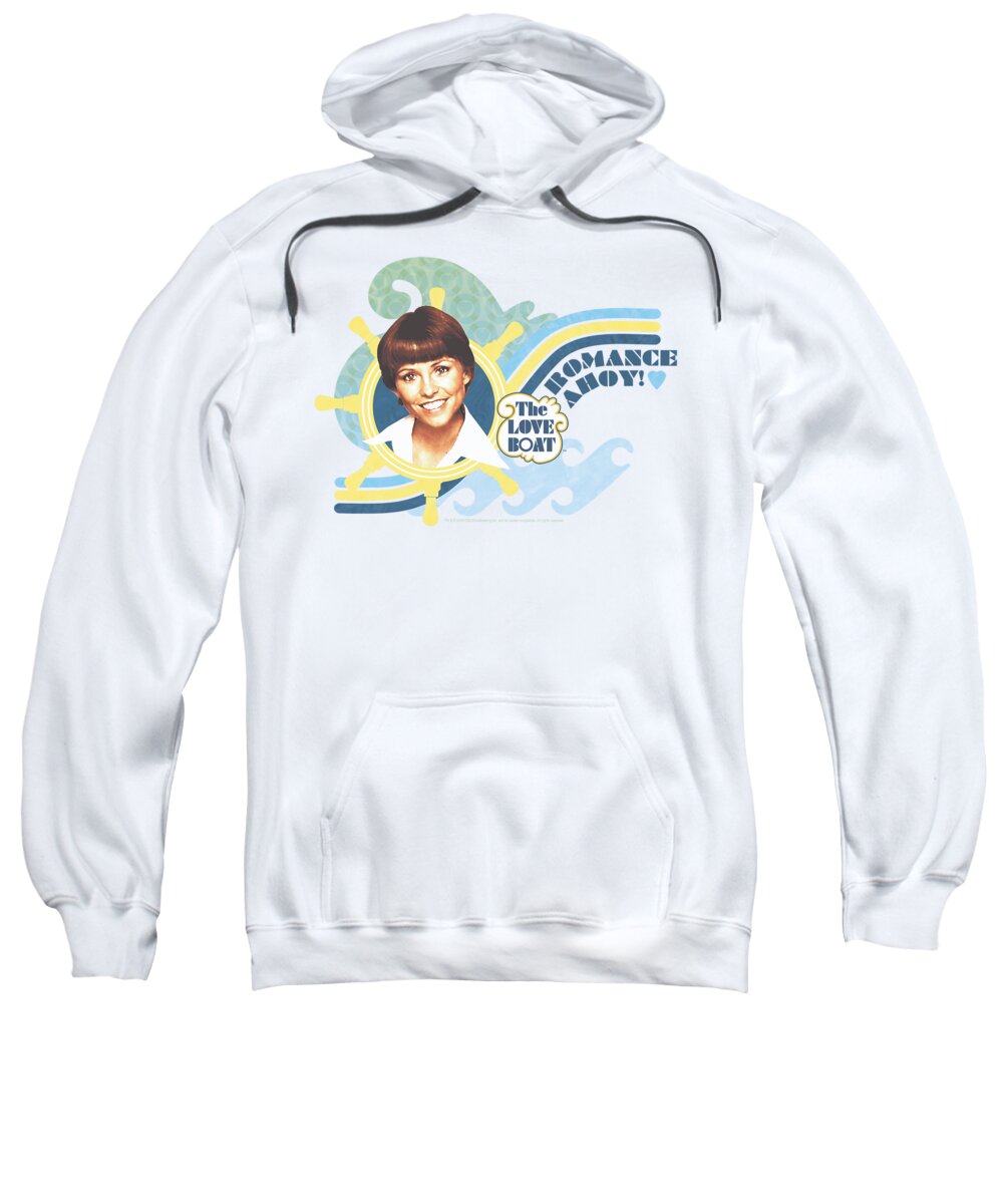 The Love Boat Sweatshirt featuring the digital art Love Boat - Romance Ahoy by Brand A