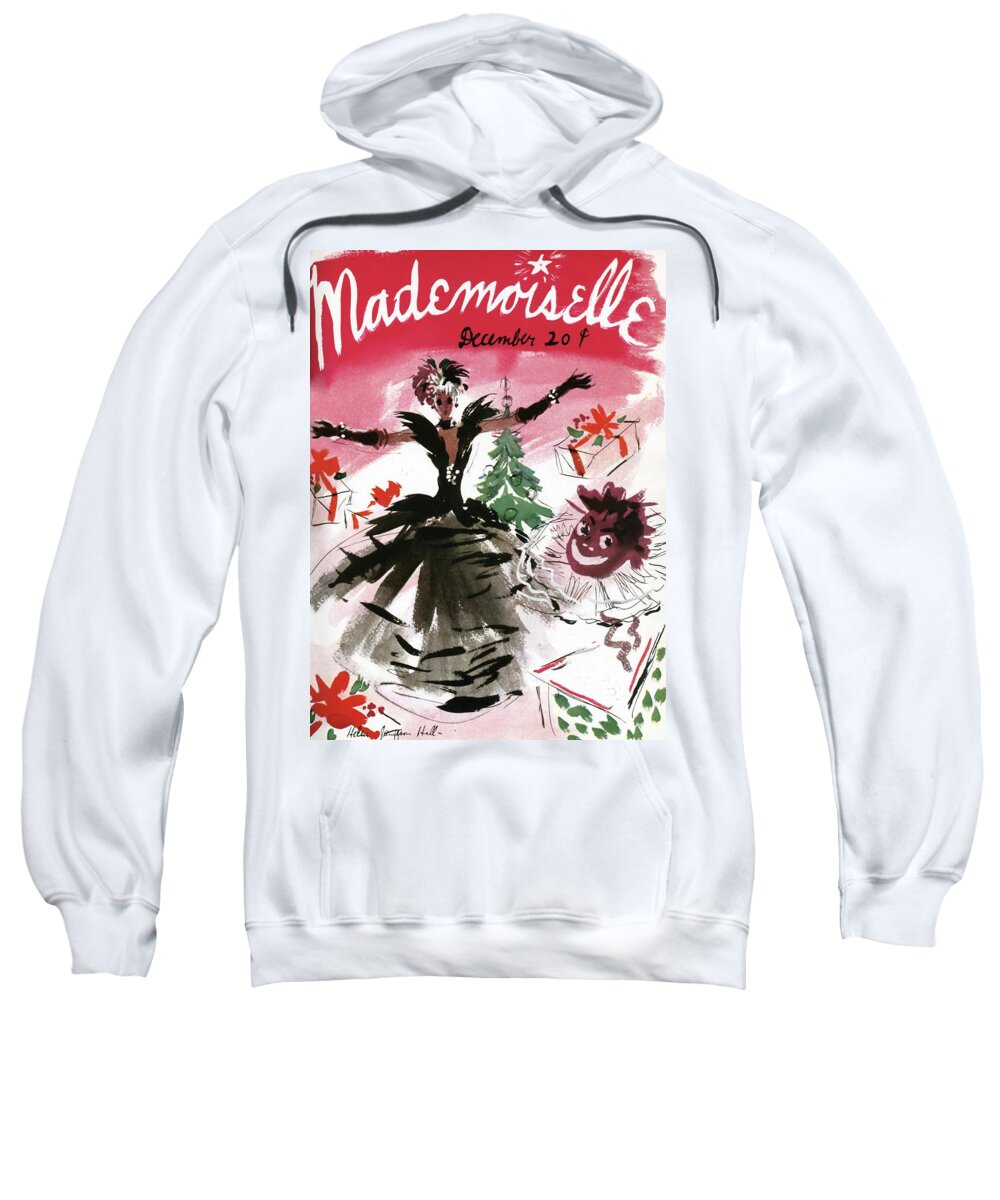 Illustration Sweatshirt featuring the photograph Mademoiselle Cover Featuring A Doll Surrounded by Helen Jameson Hall