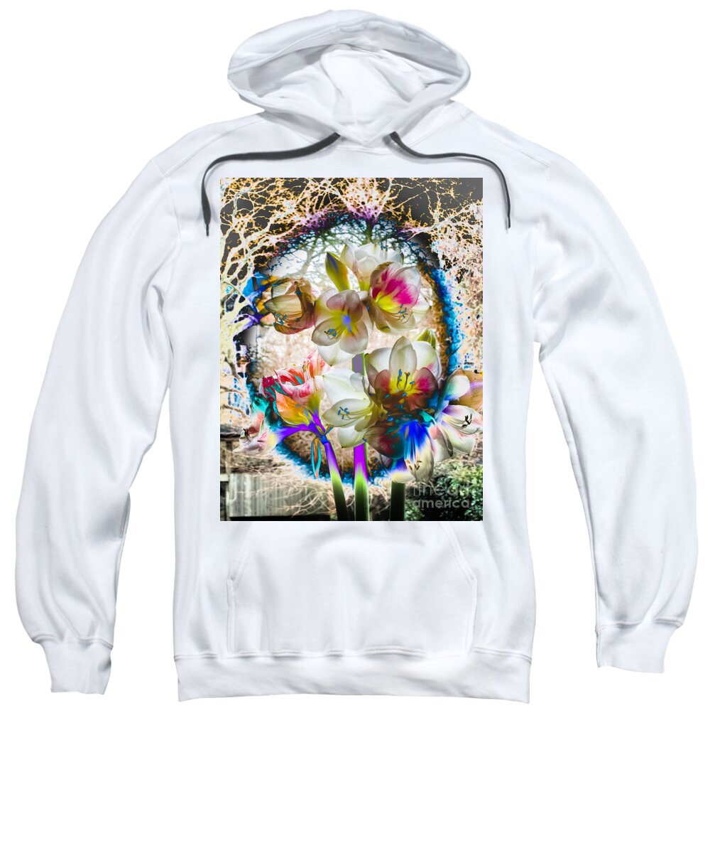 Amaryllis Sweatshirt featuring the photograph Magic flowering by Casper Cammeraat