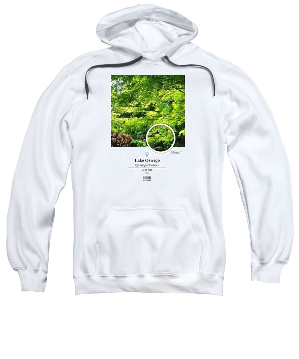 Gfd03_trees Sweatshirt featuring the photograph Maple Tree, Spring Sunlight In My by Anna Porter
