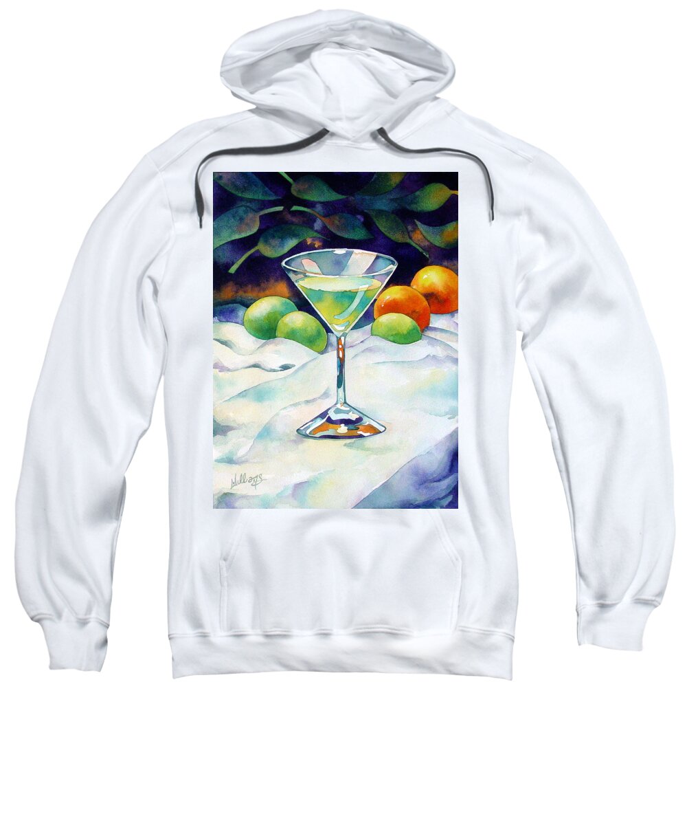 Watercolor Sweatshirt featuring the painting Margarita by Mick Williams