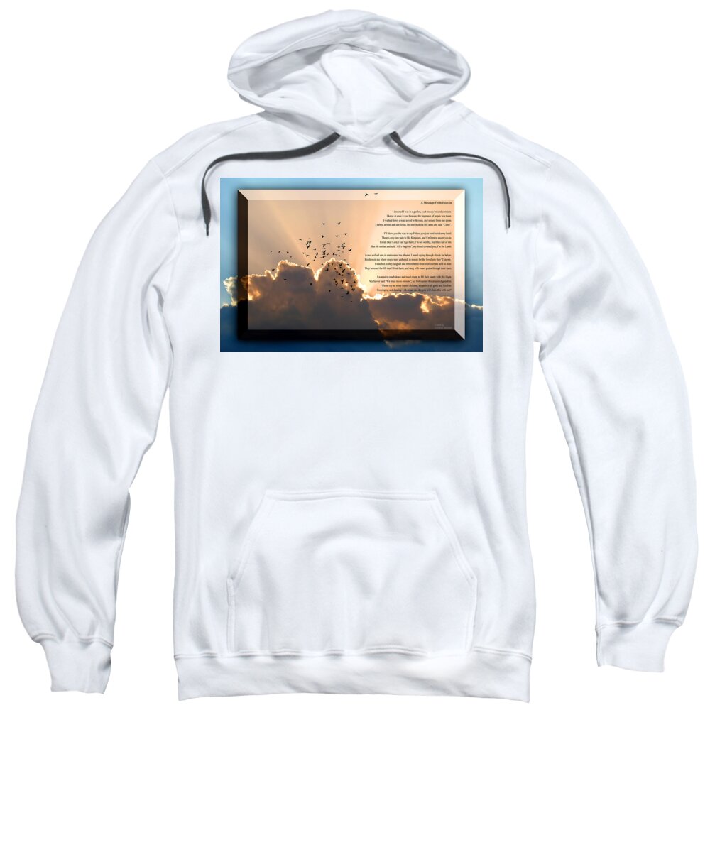 Message From Heaven Sweatshirt featuring the photograph Message From Heaven by Carolyn Marshall
