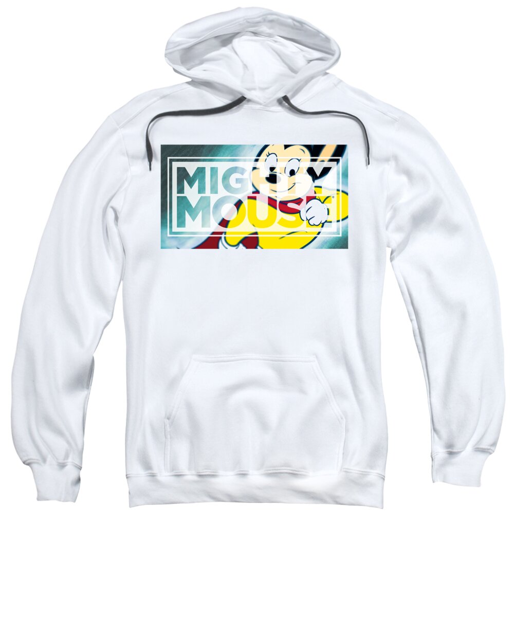  Sweatshirt featuring the digital art Mighty Mouse - Mighty Rectangle by Brand A