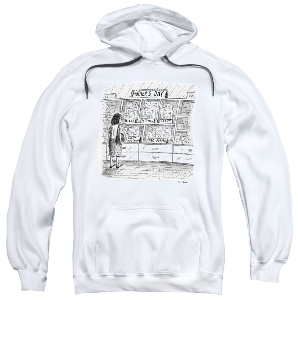 Mother's Day Relationships Sweatshirt featuring the drawing Mother's Day Cards by Roz Chast
