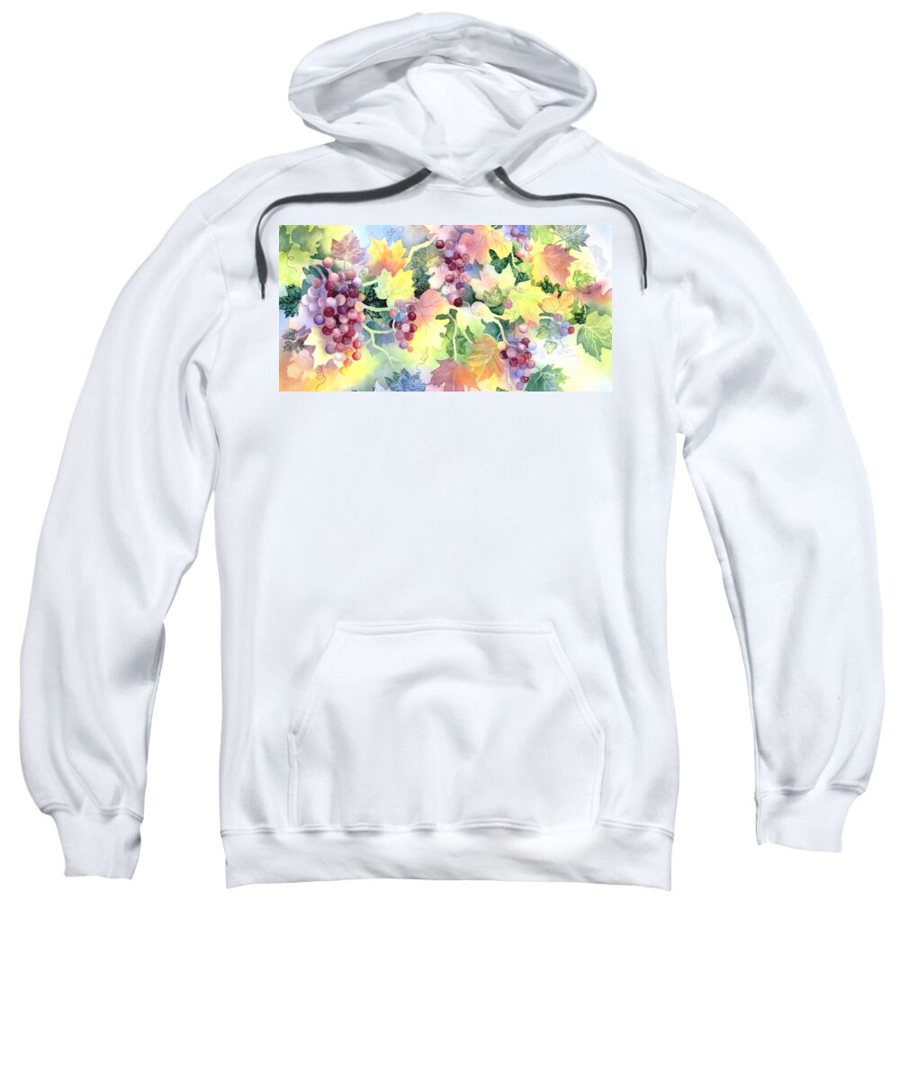 Napa Valley Sweatshirt featuring the painting Napa Valley Morning 3 by Deborah Ronglien