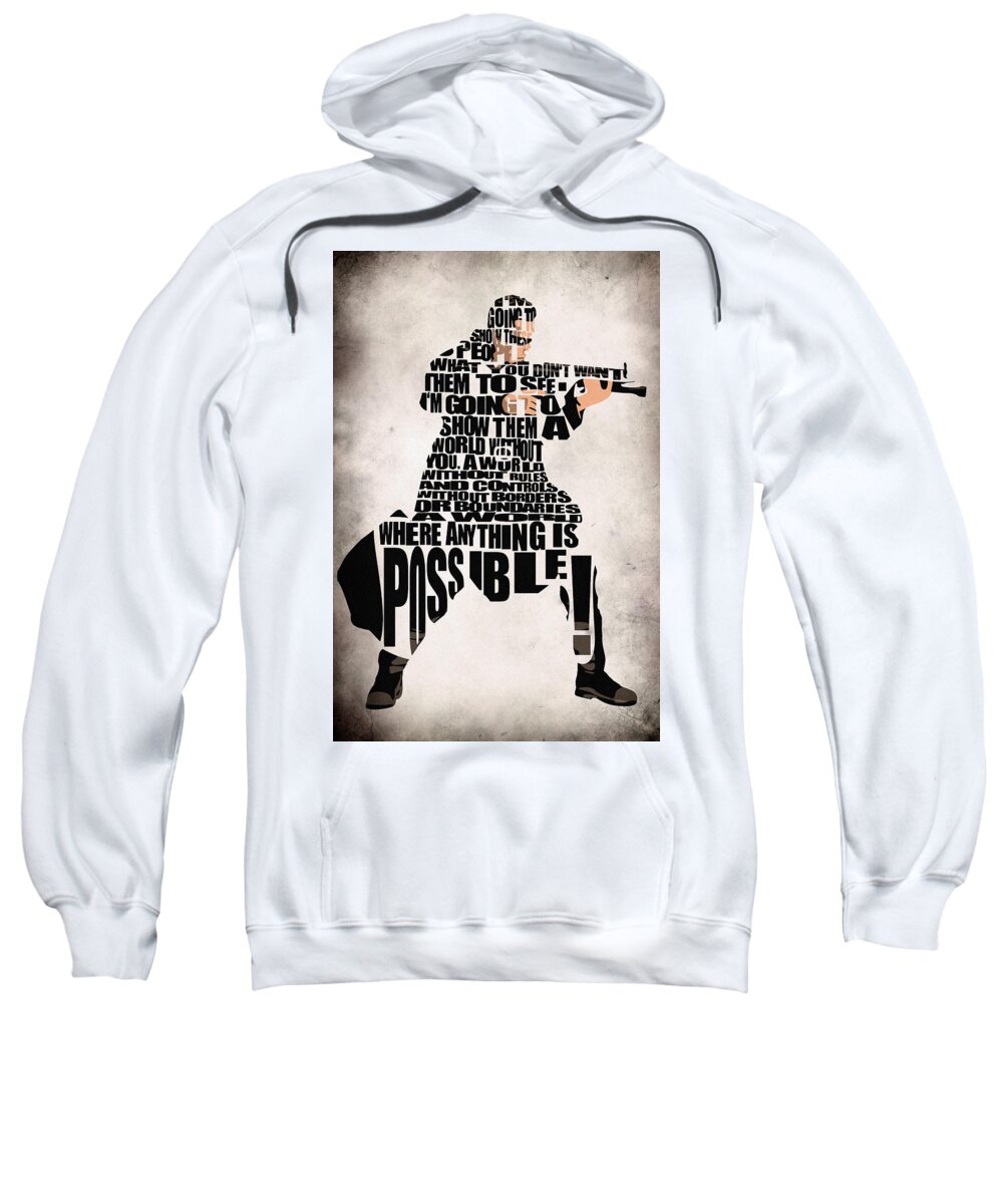 Neo Sweatshirt featuring the digital art Neo- The Matrix by Inspirowl Design