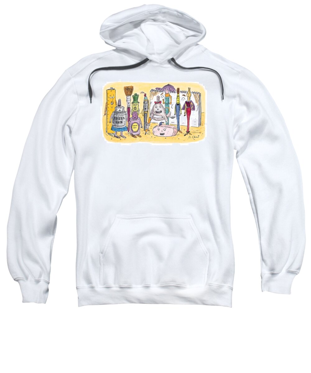 Art Sweatshirt featuring the drawing New Yorker December 15th, 1997 by Roz Chast