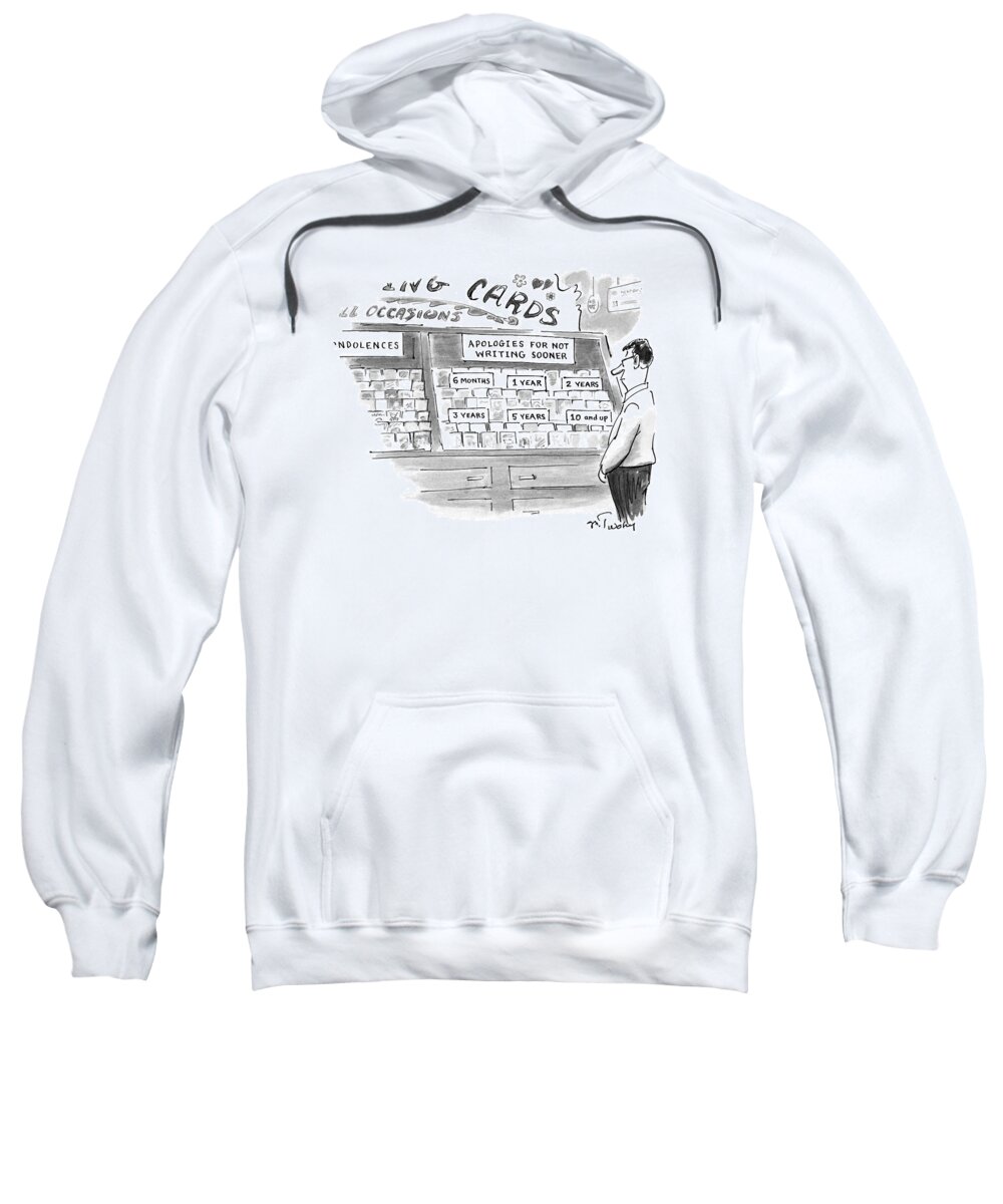 Consumerism Sweatshirt featuring the drawing New Yorker February 3rd, 1997 by Mike Twohy