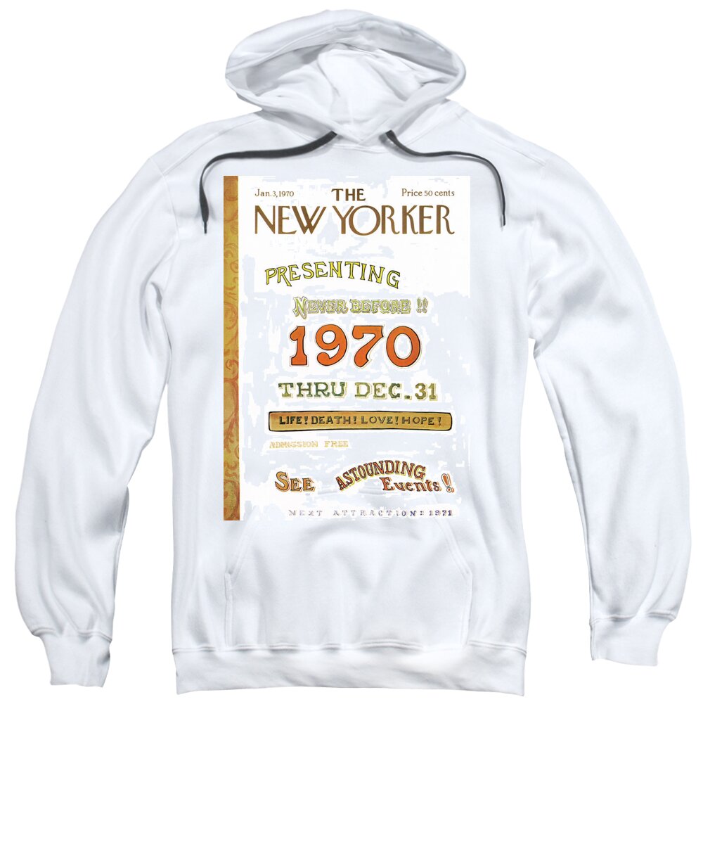  Sweatshirt featuring the painting New Yorker January 3rd, 1970 by James Stevenson