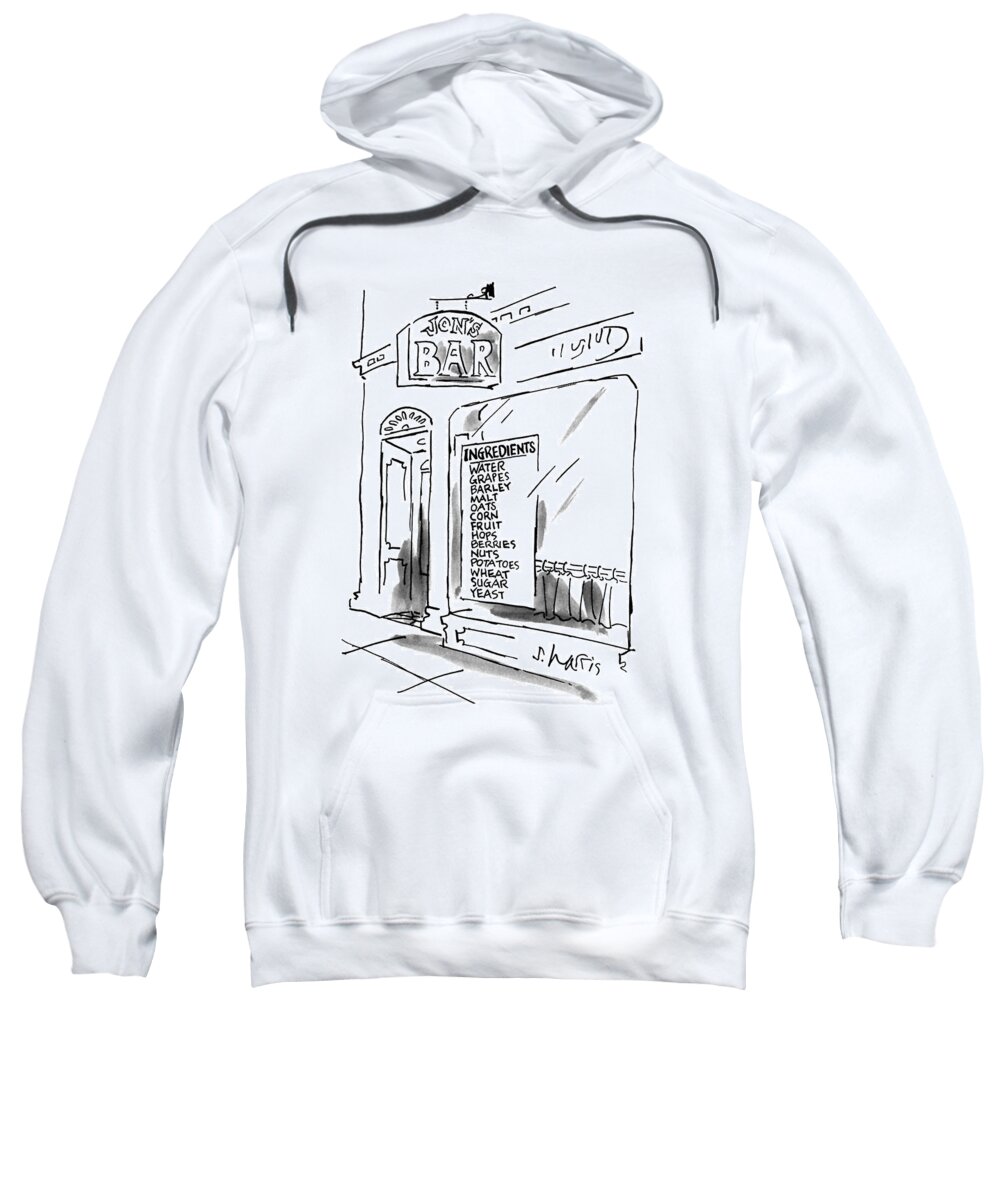 Food Sweatshirt featuring the drawing New Yorker July 16th, 1990 by Sidney Harris