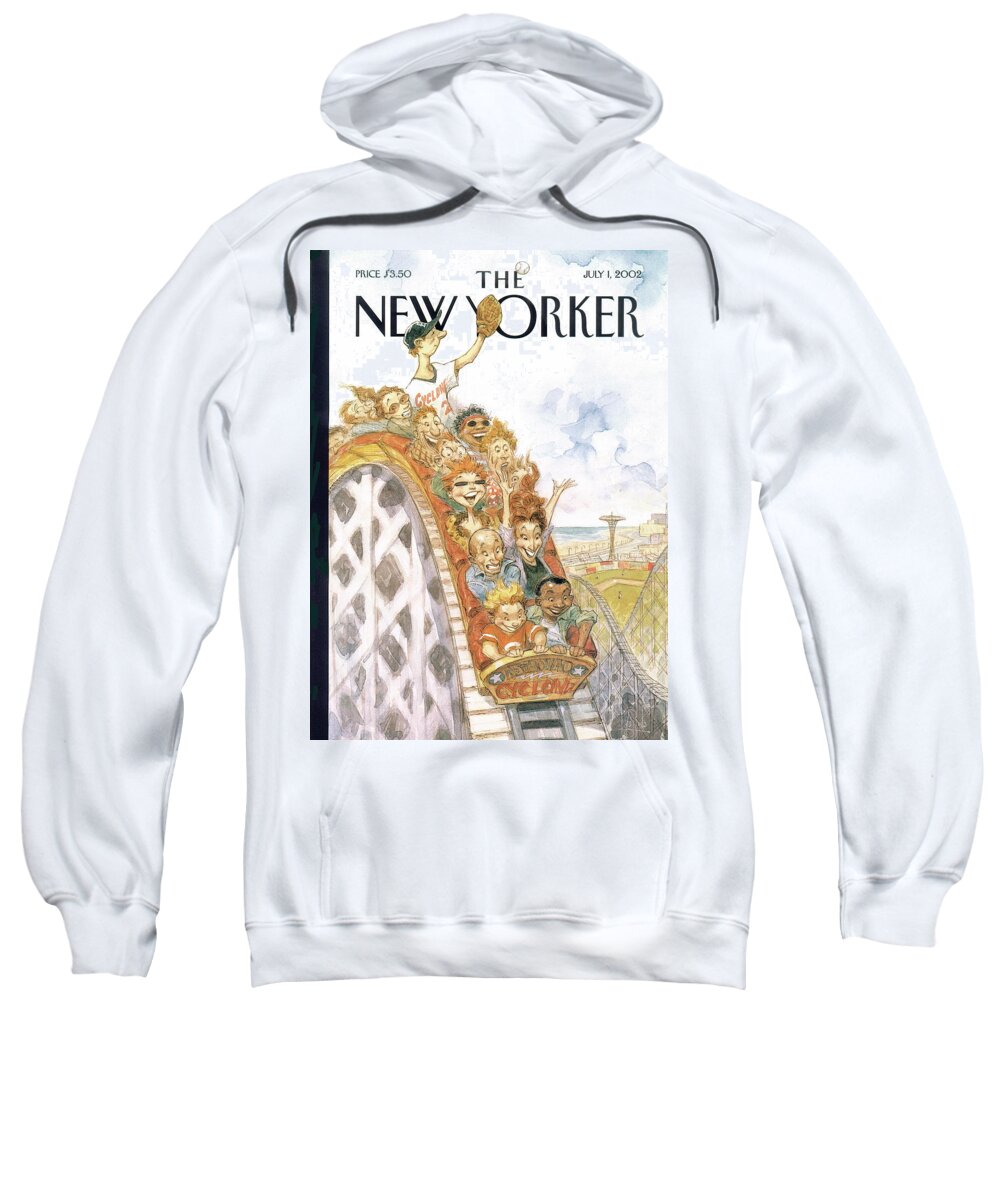 Coney Island Sweatshirt featuring the painting Fair Ball by Peter de Seve