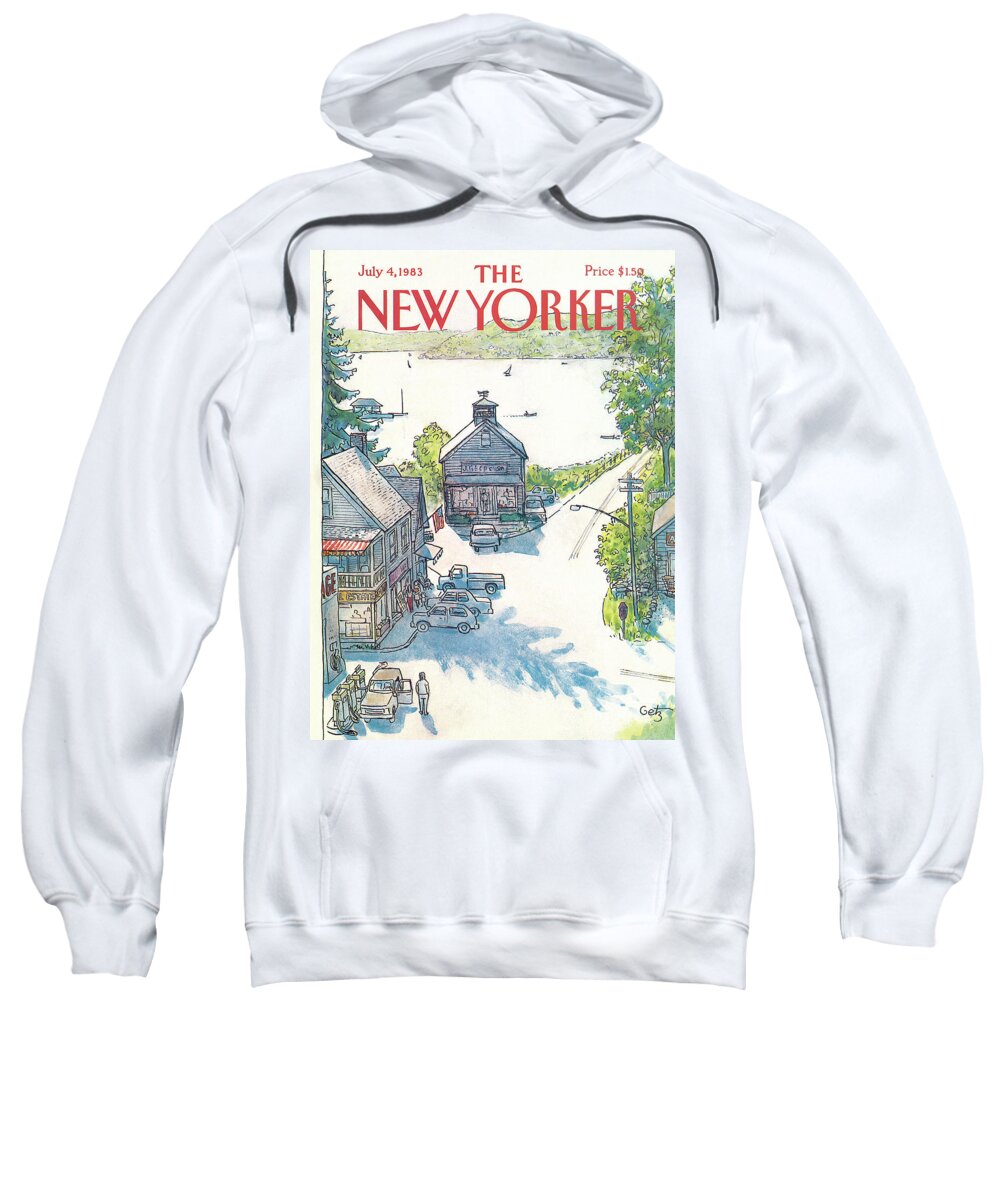  Rural Sweatshirt featuring the painting New Yorker July 4th, 1983 by Arthur Getz