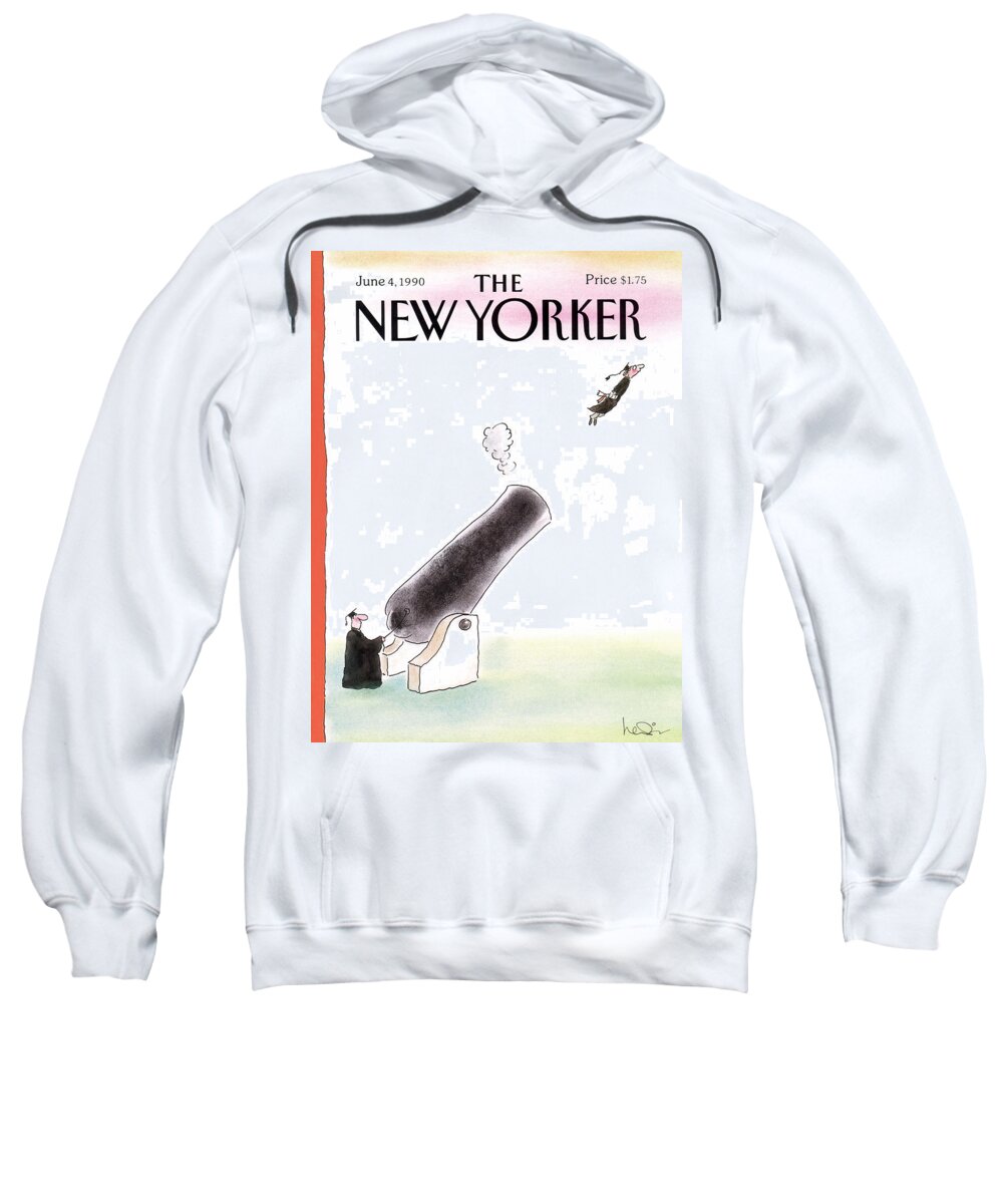 Age Sweatshirt featuring the painting New Yorker June 4th, 1990 by Arnie Levin