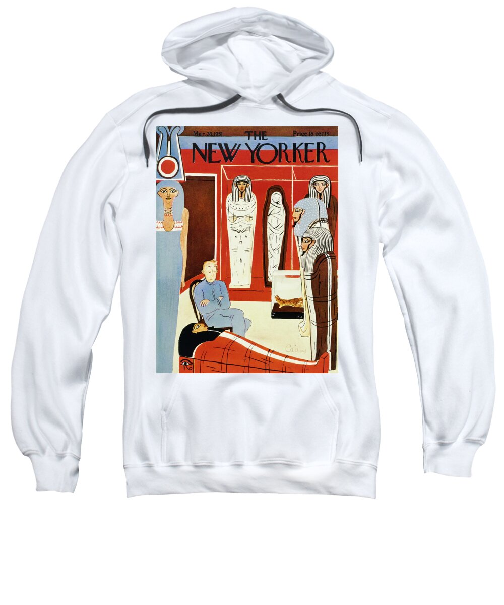 Illustration Sweatshirt featuring the painting New Yorker March 28 1931 by Ruth Cairns