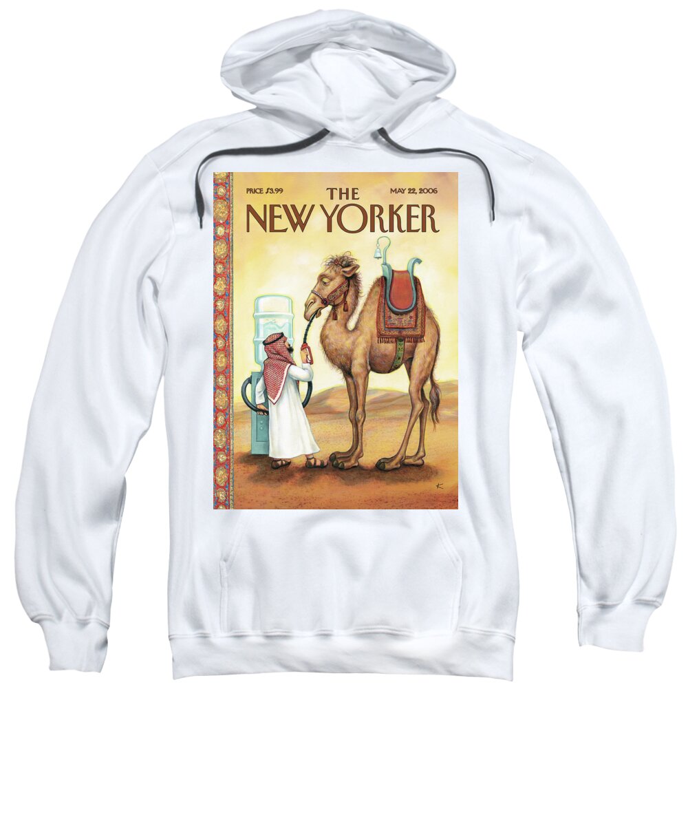 Fill 'er Up Sweatshirt featuring the painting Fill er Up by Anita Kunz