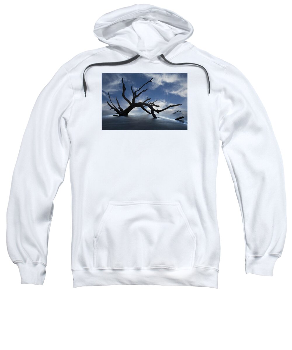 Clouds Sweatshirt featuring the photograph On a MIsty Morning by Debra and Dave Vanderlaan