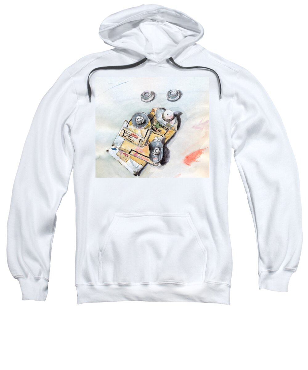 Paint Tubes Sweatshirt featuring the painting Paint Tubes by Katherine Miller