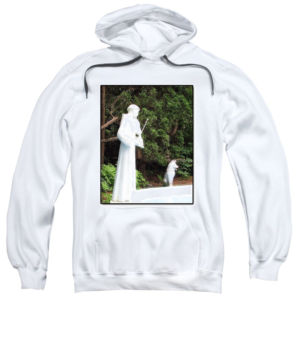 St. Francis Of Assisi Sweatshirt featuring the photograph Patron Saint of Animals by Marie Jamieson