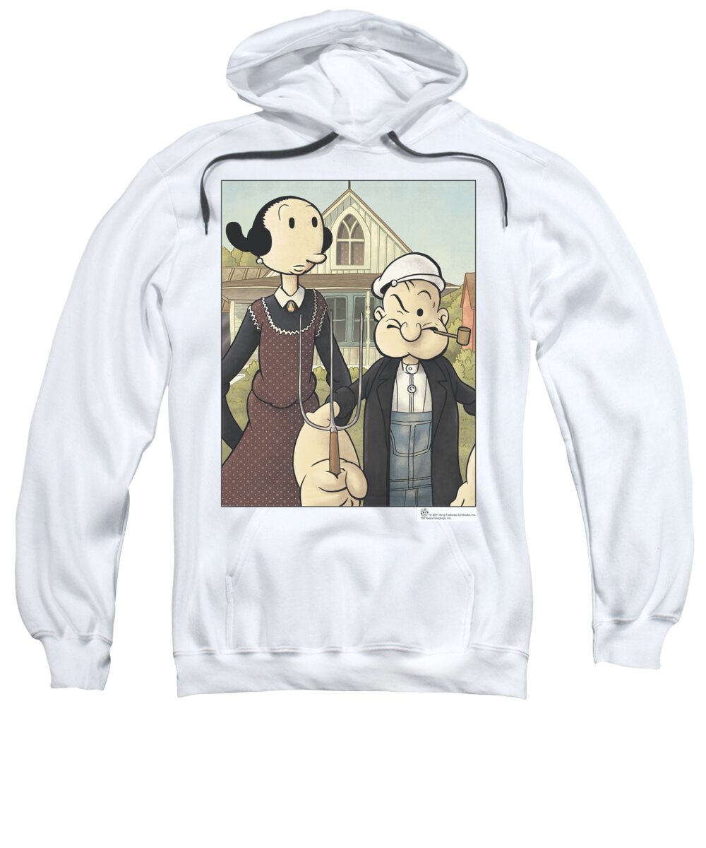 Popeye Sweatshirt featuring the digital art Popeye - Popeye Gothic by Brand A