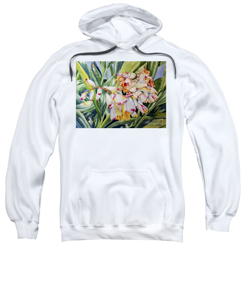 Floral Sweatshirt featuring the painting Poppin Out II by Kandyce Waltensperger