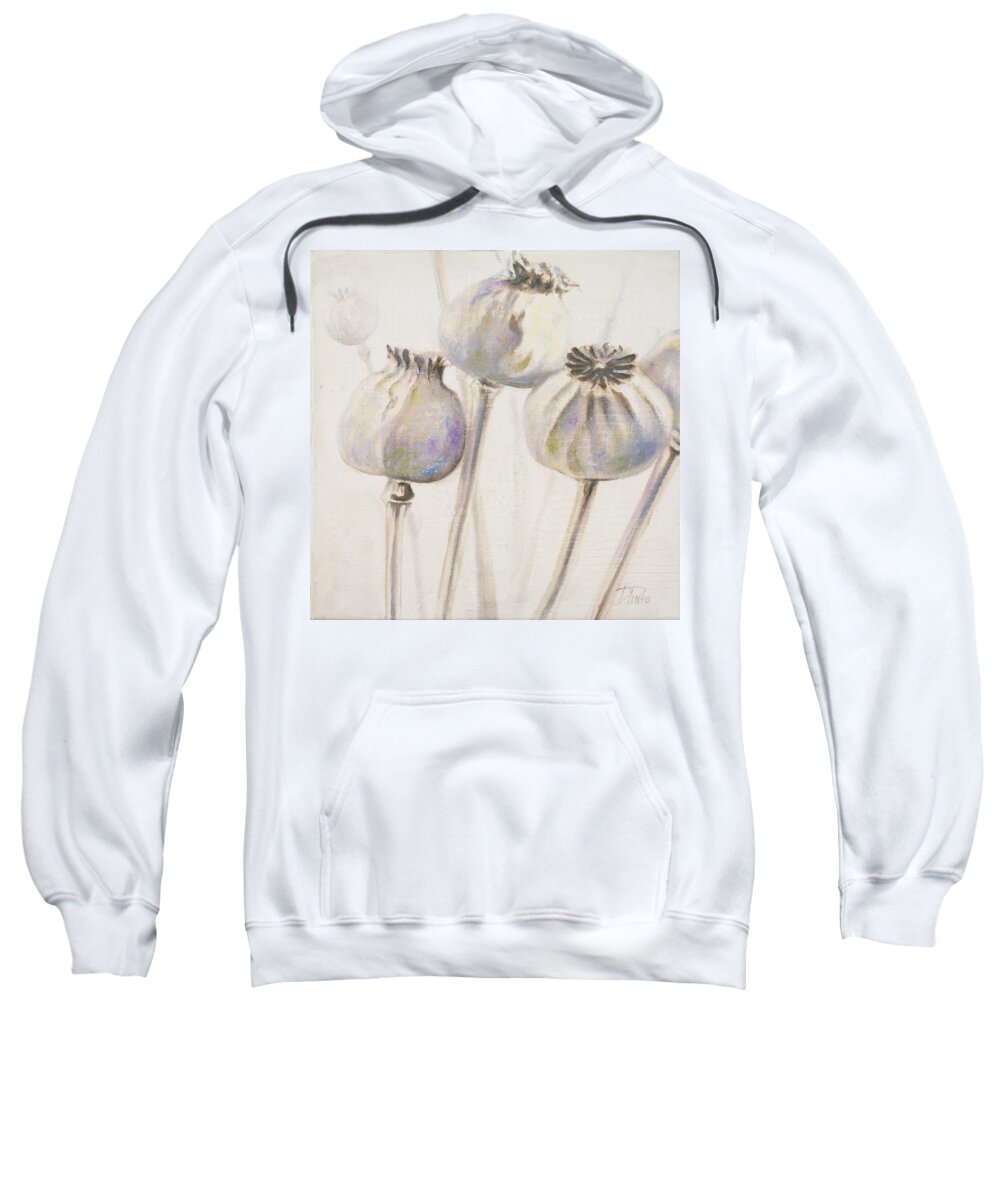 Poppy Sweatshirt featuring the digital art Poppy Seeds I by Patricia Pinto
