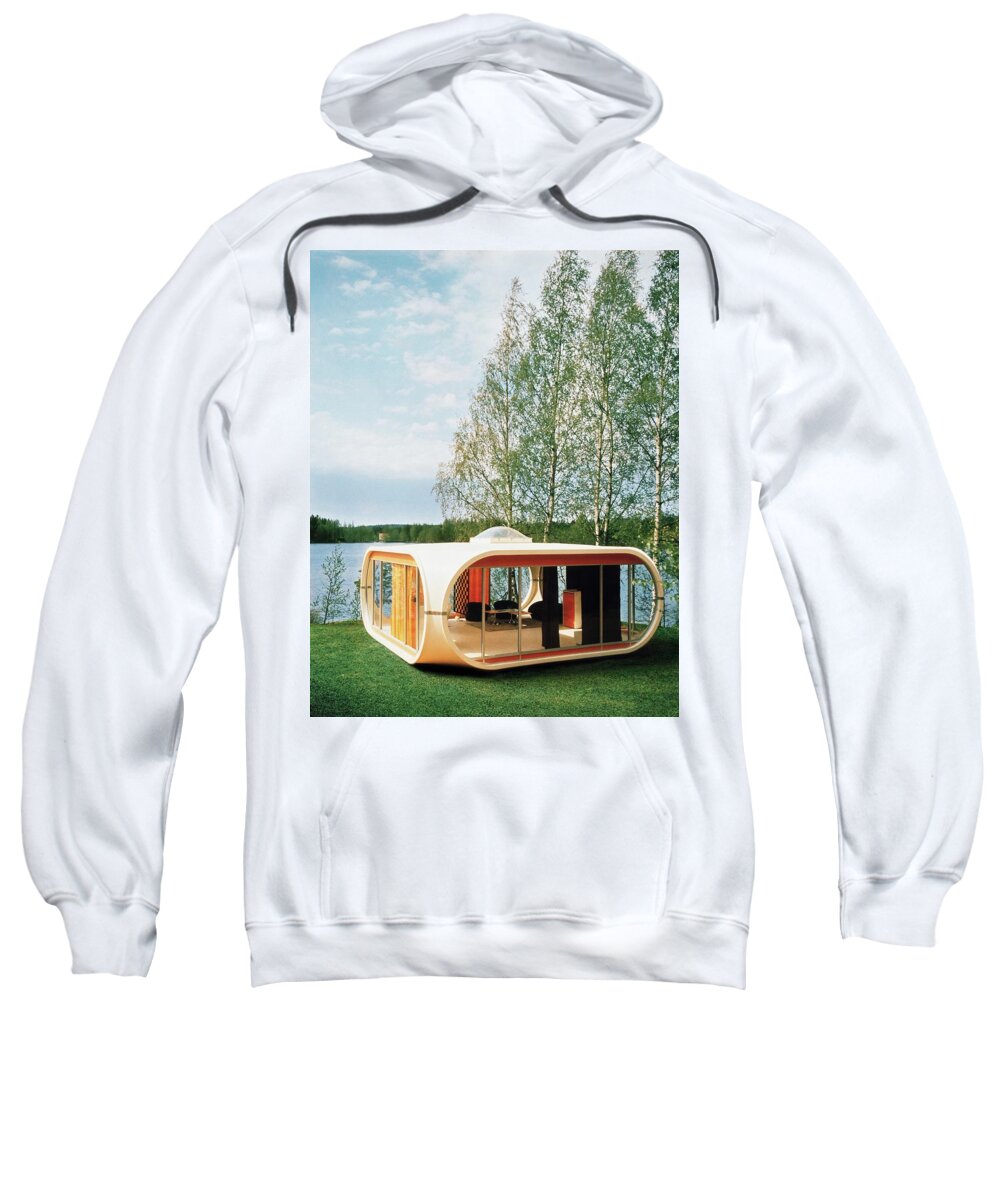 Architecture Sweatshirt featuring the photograph Prototype Of Polykem Molded House by John Cowan