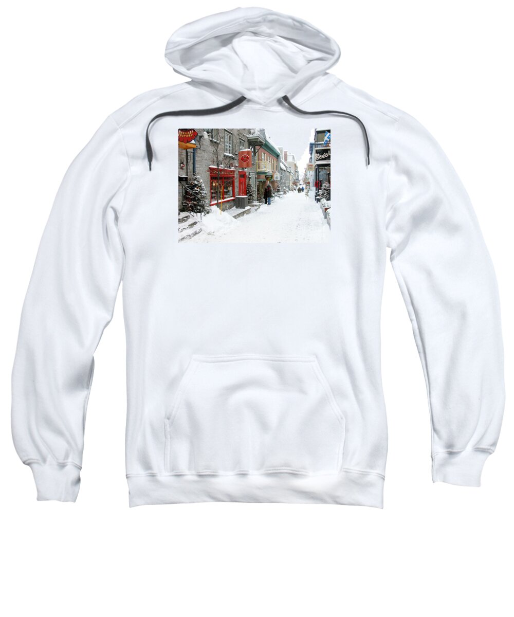 Quebec City Sweatshirt featuring the photograph Quebec City in Winter by Thomas R Fletcher