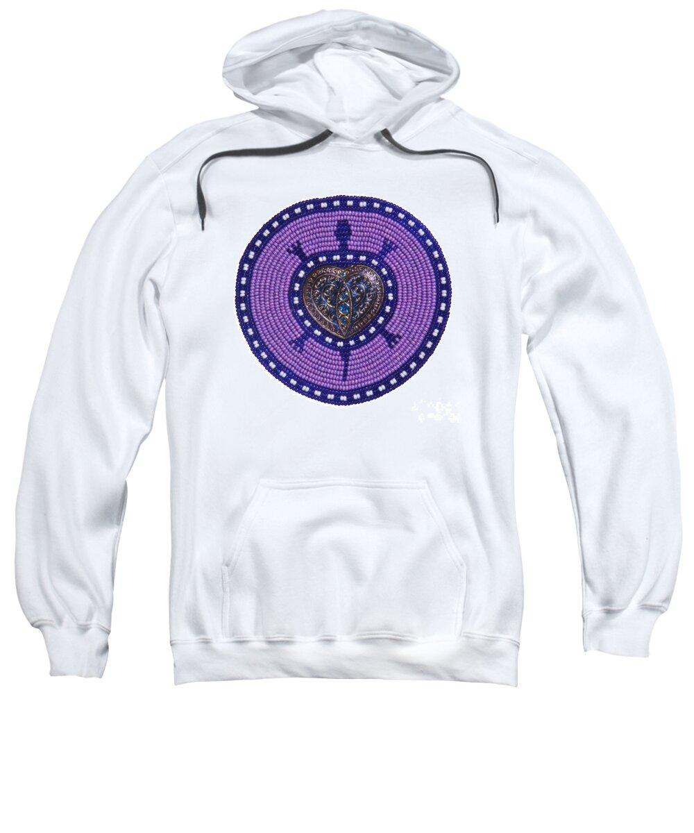 Glass Sweatshirt featuring the digital art Purple Valentine 2011 by Douglas Limon