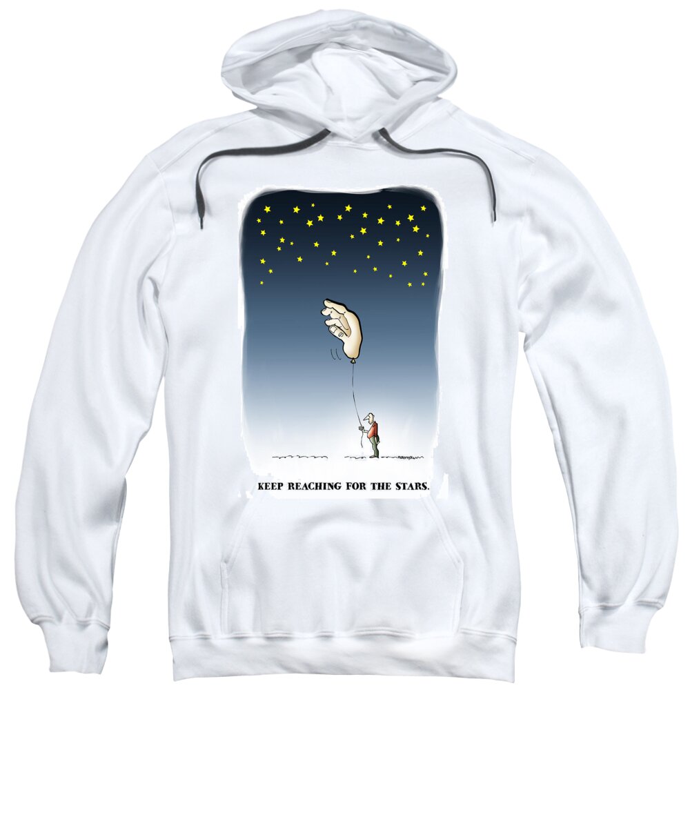 Cliche Sweatshirt featuring the digital art Reach For The Stars by Mark Armstrong