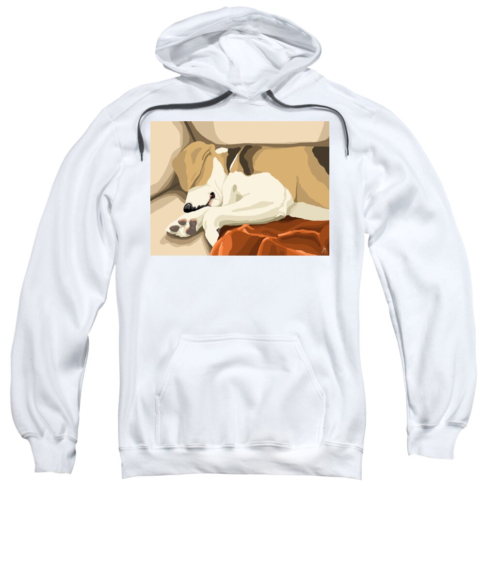 Digital Sweatshirt featuring the painting Rest by Veronica Minozzi