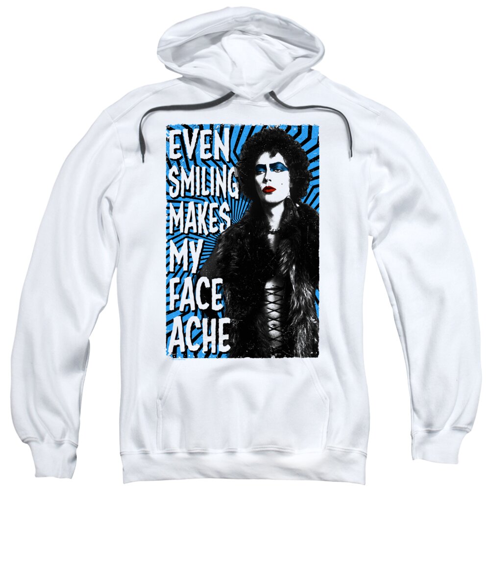 Pop Art Sweatshirt featuring the digital art Rocky Horror Picture Show - Face Ache by Brand A