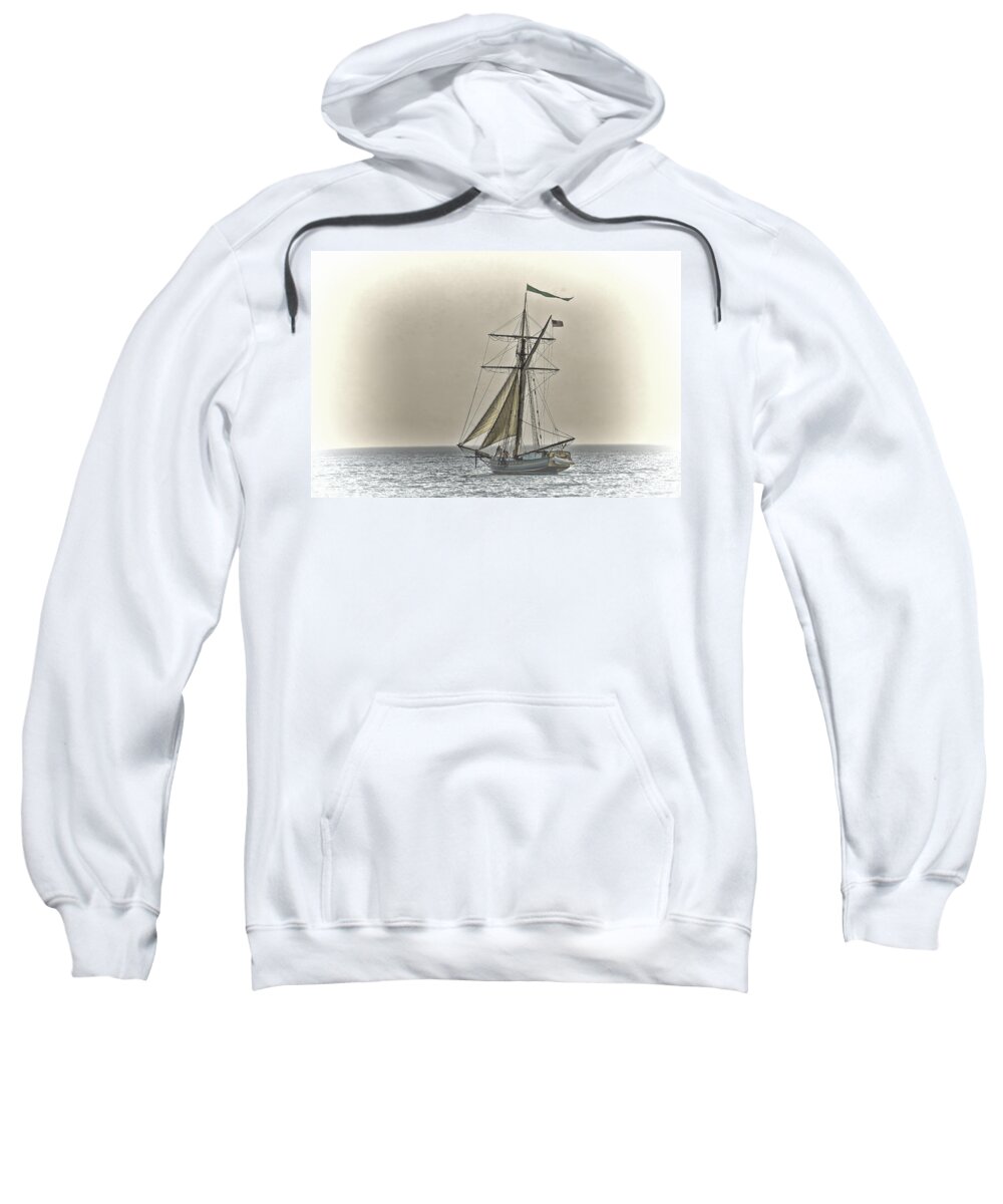 Antique Sweatshirt featuring the photograph Sailing Off by Jack R Perry