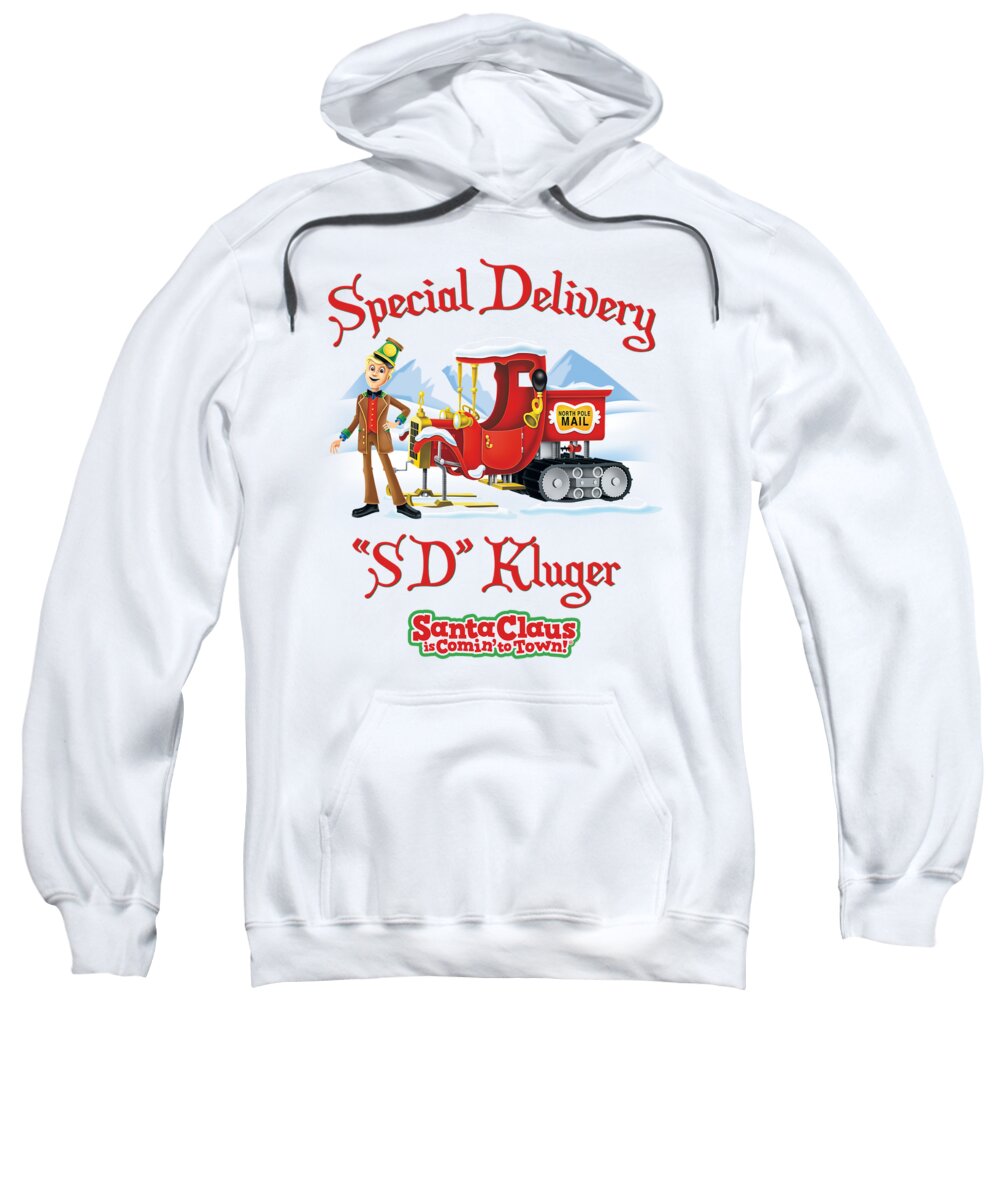  Sweatshirt featuring the digital art Santa Claus Is Comin To Town - Kluger by Brand A