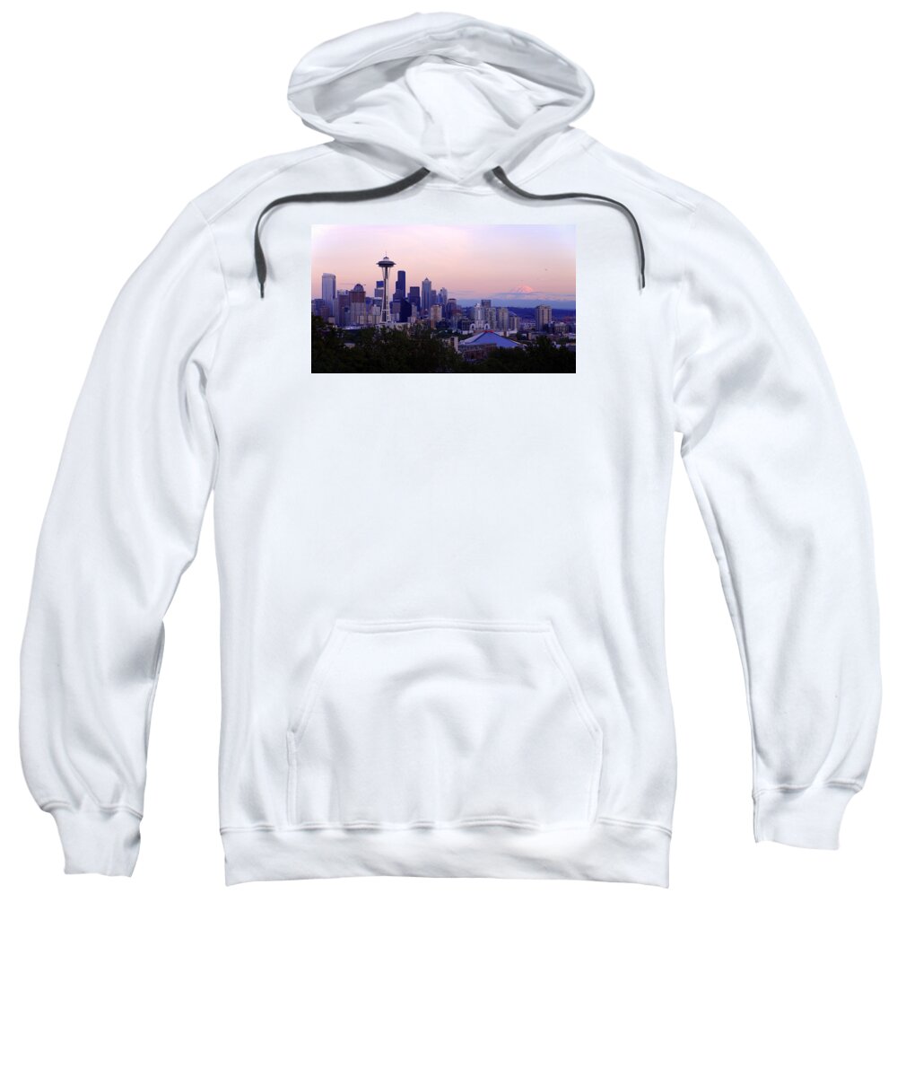 Seattle Sweatshirt featuring the photograph Seattle Dawning by Chad Dutson