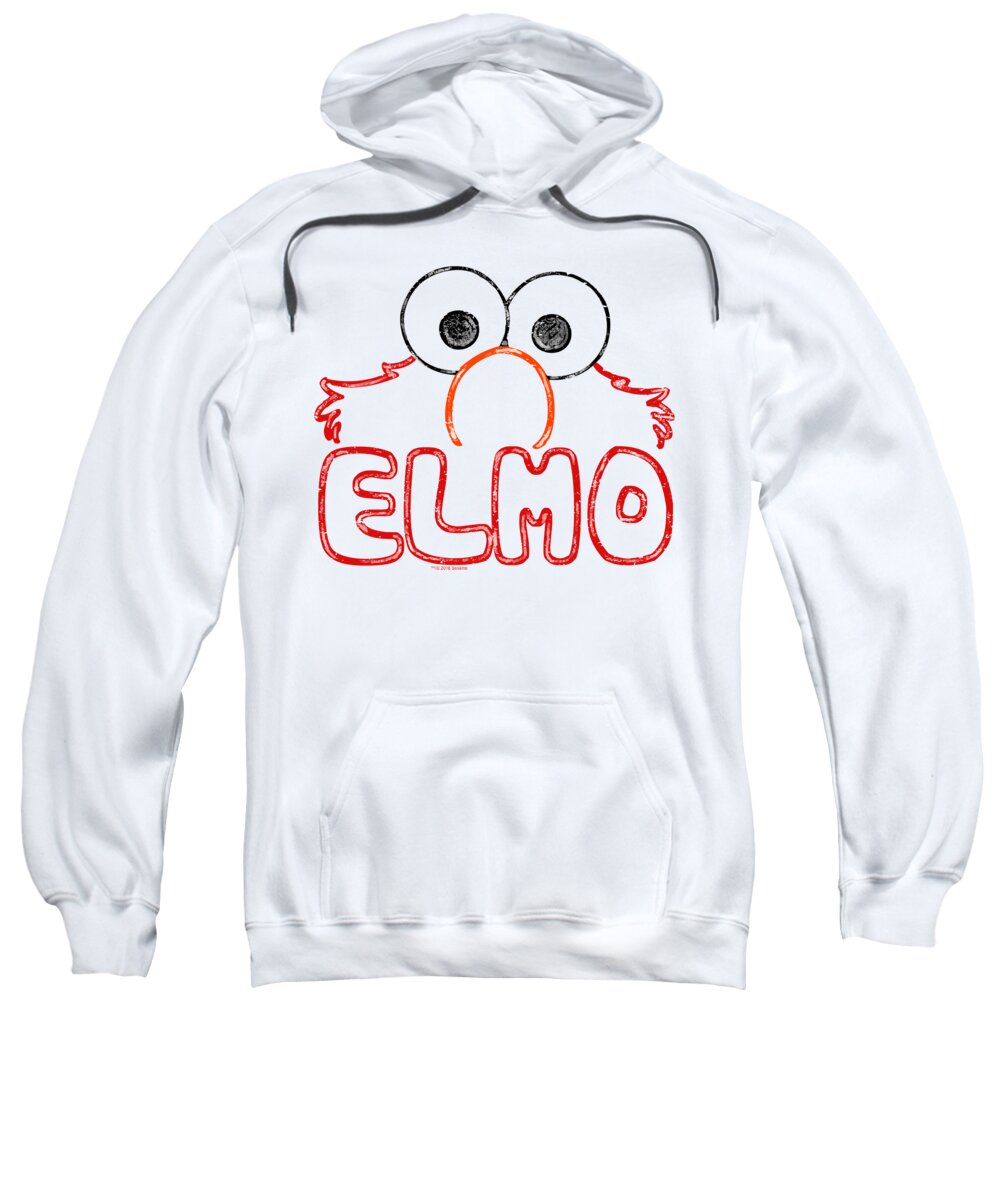  Sweatshirt featuring the digital art Sesame Street - Elmo Letters by Brand A