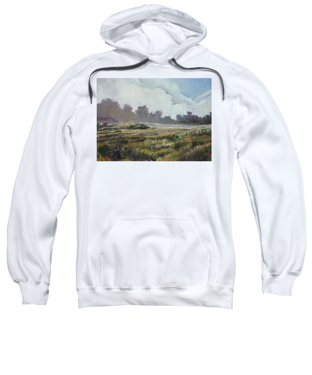 Landscape Sweatshirt featuring the painting Sky Paths 3 by Douglas Jerving