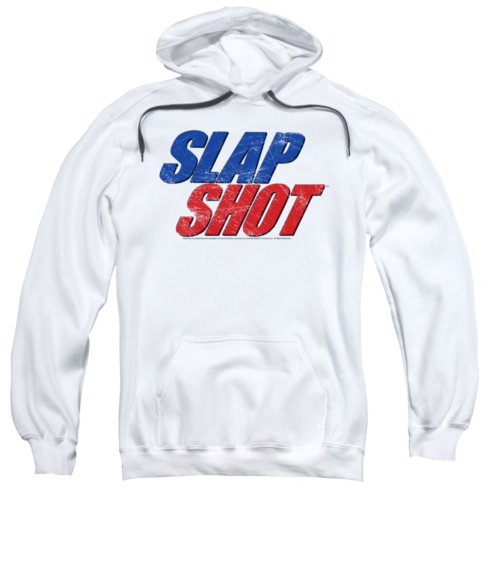  Sweatshirt featuring the digital art Slap Shot - Blue And Red Logo by Brand A